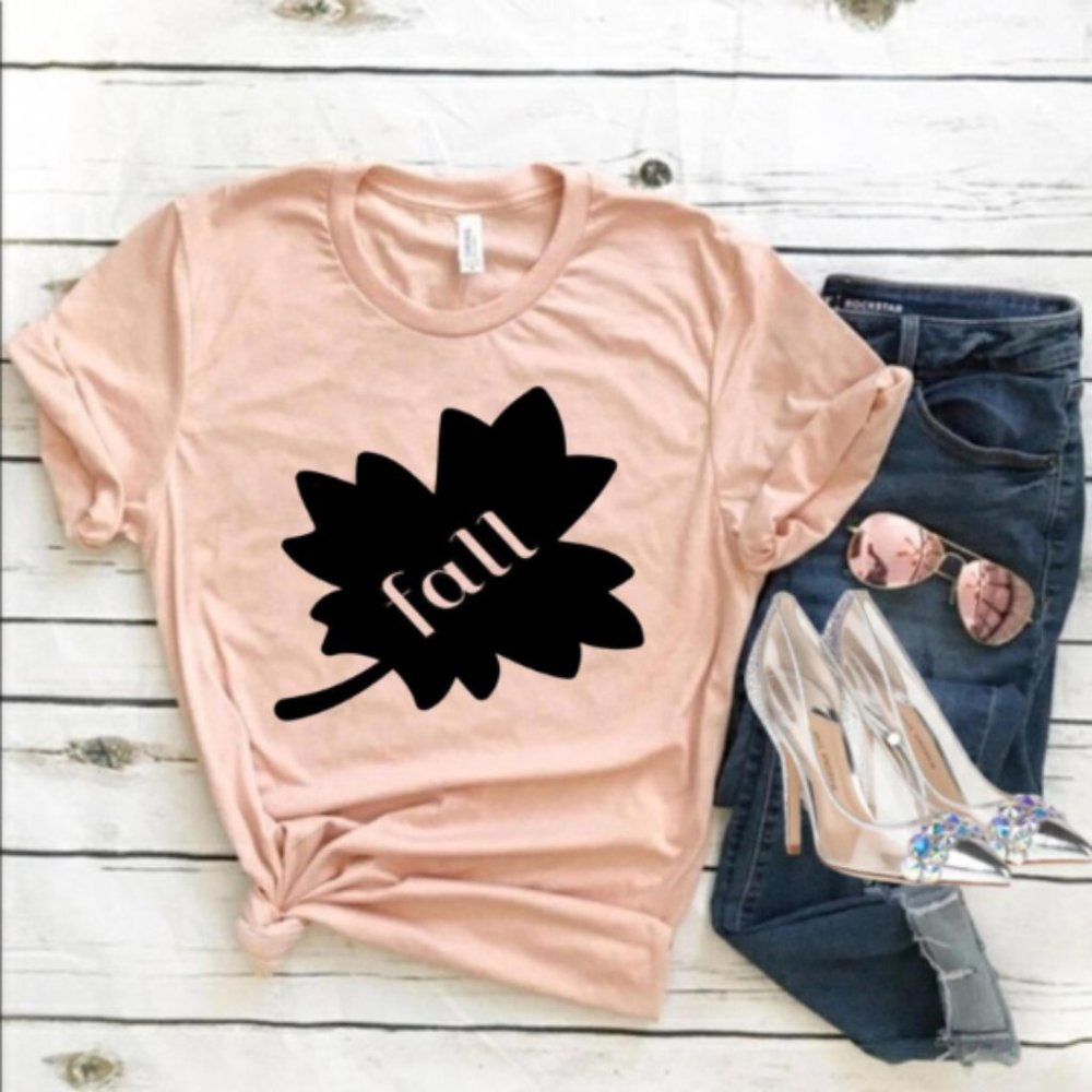 Unisex Fall Falling Leaves Autumn Halloween tee